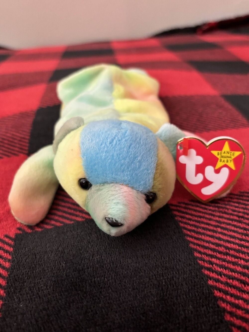 1998 Ty Sammy the Bear 4215 Beanie Baby 8" Colorful Plush Toy Stuffed Animal